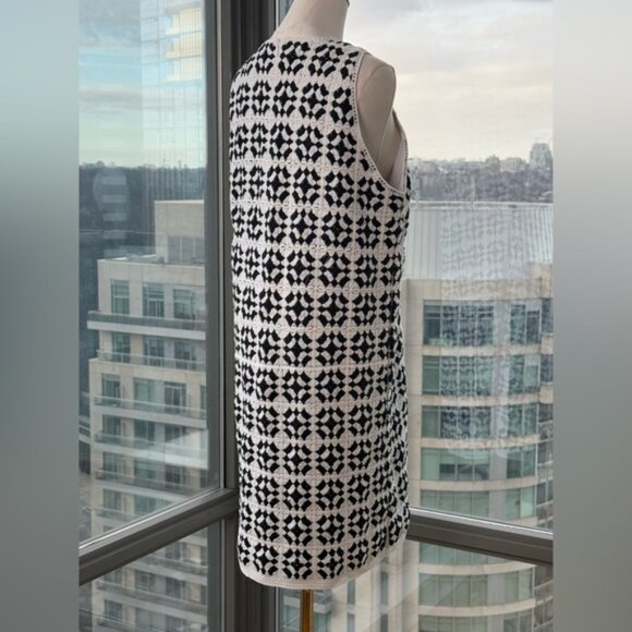 🆕 FARM Rio 🧿 NWOT Patch Crochet Black & White Monochrome Mini Dress - Size XL - Picture 10 of 15